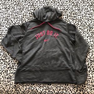 Nike Dri - fit , Grey and pink Hoodie